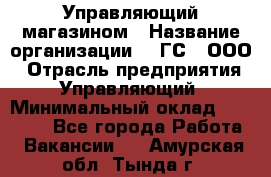 Управляющий магазином › Название организации ­ "ГС", ООО › Отрасль предприятия ­ Управляющий › Минимальный оклад ­ 35 000 - Все города Работа » Вакансии   . Амурская обл.,Тында г.